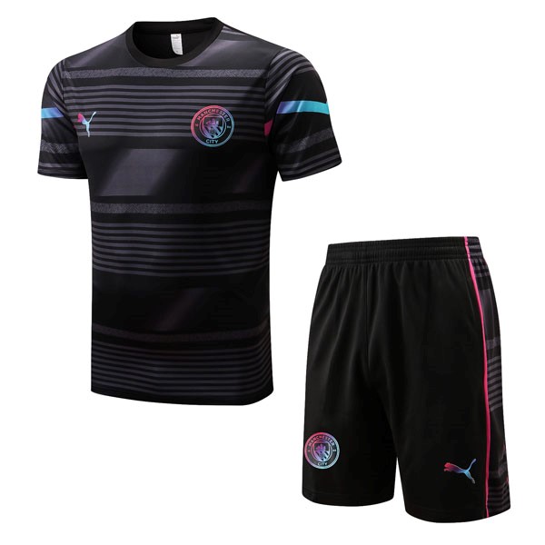 Camiseta Entrenamiento Manchester City Conjunto Completo 2022-2023 Gris